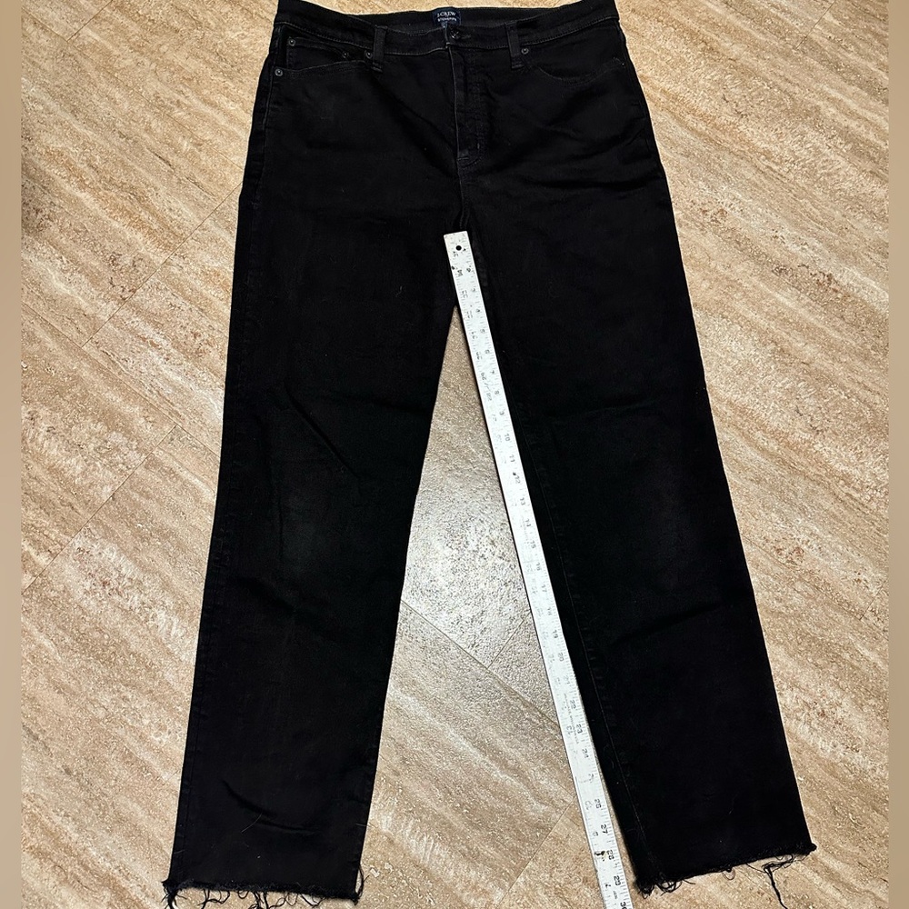 J. Crew Factory Stovepipe Black Jeans 32 Tall